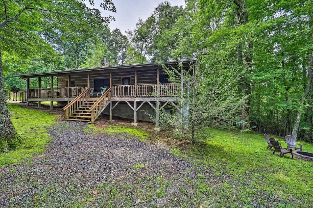 Cozy 'Grey Fox' Cabin Between Boone & Blowing Rock Exteriör bild